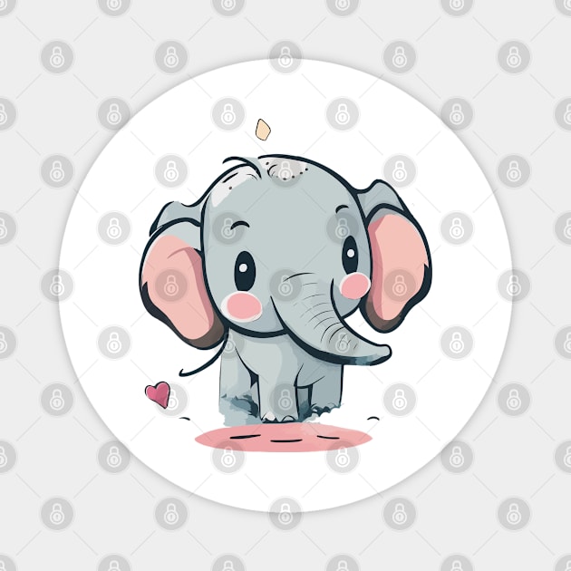 Whimsical Elephant Magic - Celebrating Cuteness and Charm Magnet by Moulezitouna